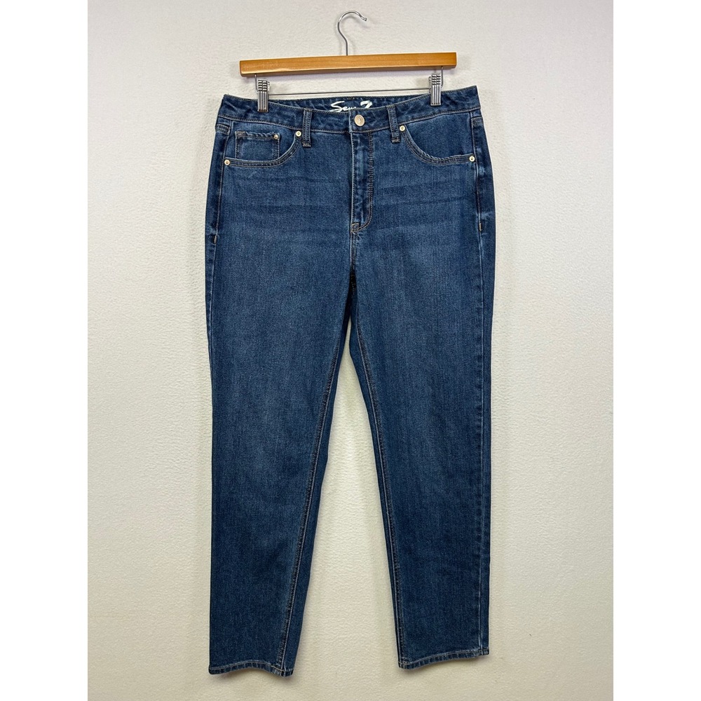 Classic Casual‎ Seven7 Womens 10 Blue Slim Straight Leg Denim Jeans